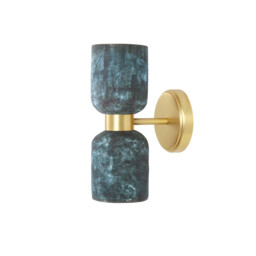 Sakura Wall Light Blue Earth, Satin Brass - thumbnail 2