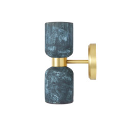 Sakura Wall Light Blue Earth, Satin Brass - thumbnail 3