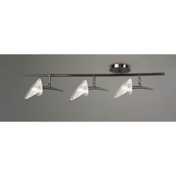 Flavia Linear Spot Light 3 Light G9 With Adjustable Heads, Black Chrome - thumbnail 2