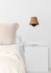 Sumba Black, Rattan Shade Wall Lamp 3000K - thumbnail 2