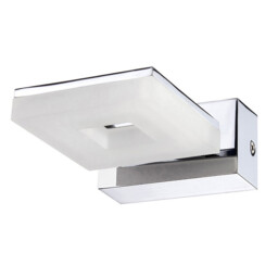 Marc Wall Lamp 1 Light 5W LED 3000K IP44, 450lm, Polished Chrome/Frosted Acrylic - thumbnail 1