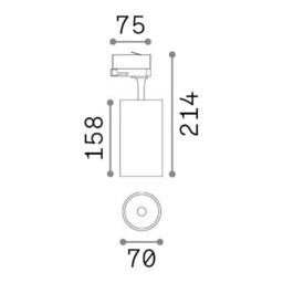 Fox Tr 3-Phase 25W Cri90 2700K On-Off White - thumbnail 2