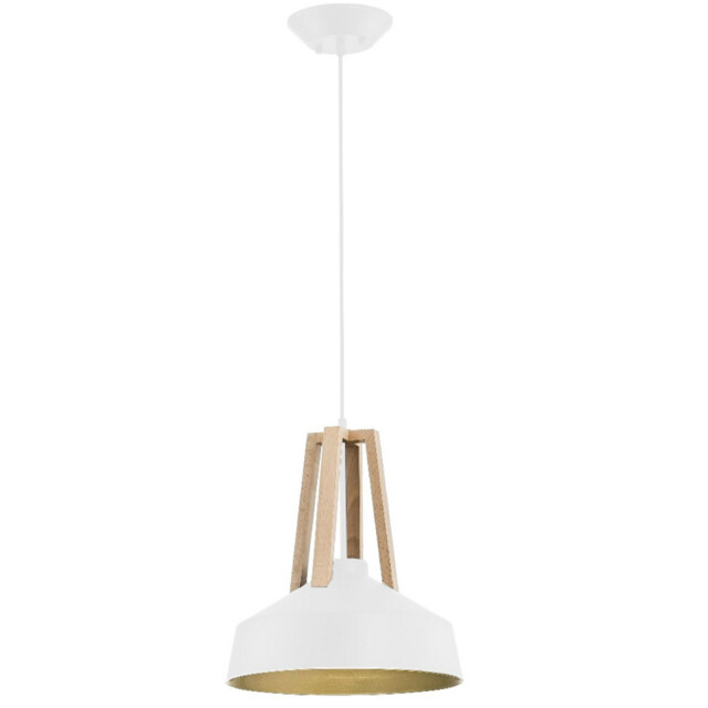 Trix Dome Pendant Ceiling Light White, 34cm, 1x E27