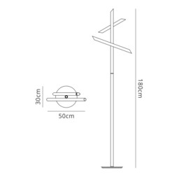 Take Blanco Floor Lamp 15W LED 3000K, 1350lm, Dimmable, White, 3yrs Warranty - thumbnail 3