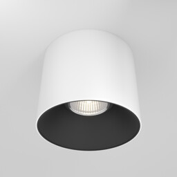 Maytoni Alfa LED Surface Mounted Downlight White, Black, 10cm 3000K