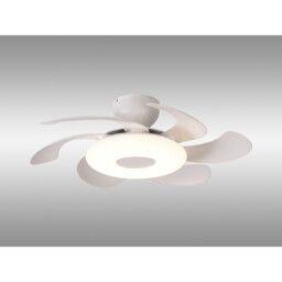 Flowers 24W LED Dimmable Ceiling Light With Built-In 25W DC Reversible Fan, Remote Control 2700-5000K, 2900lm, White - thumbnail 2