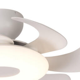 Flowers 24W LED Dimmable Ceiling Light With Built-In 25W DC Reversible Fan, Remote Control 2700-5000K, 2900lm, White - thumbnail 5