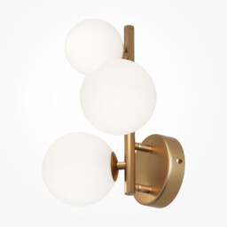 Maytoni Dallas Modern 3 Light Wall Lamp Gold, Matte White Shade, G9 - thumbnail 3