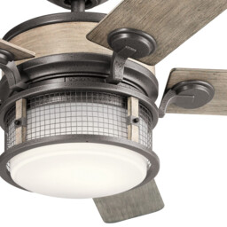 Kichler Ahrendale 5 Blade 152cm Ceiling Fan with LED Light Anvil Iron IP44 Remote Control - thumbnail 3