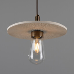 Bog Bathroom Oak, Matte White Striped, Antique Brass, IP44 - thumbnail 5
