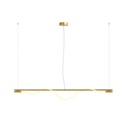 Maytoni Tau Modern Bar Pendant Ceiling Light Gold, 180cm Integrated LED 3000K - thumbnail 1
