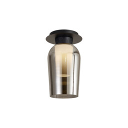Nora Semi Ceiling, 1 Light E27, Black/Black Marble/Chrome Glass With Frosted Inner - thumbnail 1