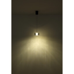 Fogsy Slim Pendant Ceiling Light Matt Black Smoke Glass Shade LED 4000K - thumbnail 5