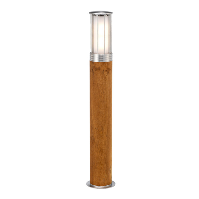 Hornsea Outdoor Bollard Teak with 316 Stainless Steel, IP55 - image 1