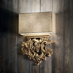 Peter  2 Light Indoor Wall Light Brown, Beige with Shade, E14 - thumbnail 2