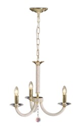 Elena Ceiling Pendant Chandelier 3 Light Gold, Crystal - thumbnail 1