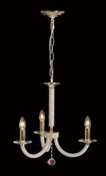 Elena Ceiling Pendant Chandelier 3 Light Gold, Crystal - thumbnail 2