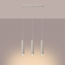 Lagos Loft Bar Pendant 3 Light Beige - thumbnail 3