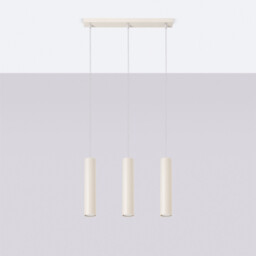Lagos Loft Bar Pendant 3 Light Beige - thumbnail 2