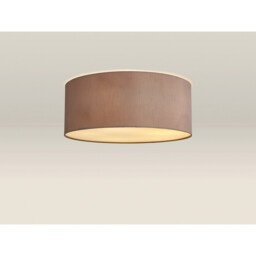 Baymont White 5 Light E27 Universal Flush Ceiling Fixture With 50cm x 20cm Dual Faux Silk Shade, Taupe/Halo Gold - thumbnail 2