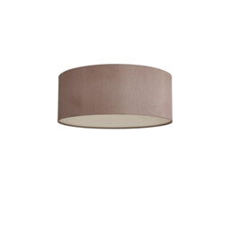Baymont White 5 Light E27 Universal Flush Ceiling Fixture With 50cm x 20cm Dual Faux Silk Shade, Taupe/Halo Gold - thumbnail 5