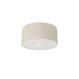 Baymont Polished Chrome 3 Light E27 Flush Ceiling With 40cm x 18cm Faux Silk Shade Ivory Pearl/White Laminate - thumbnail 5