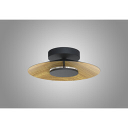 Orion Ceiling 40cm Round, 20W LED, 3000K, 1400lm, Wood/Black, 3yrs Warranty - thumbnail 2