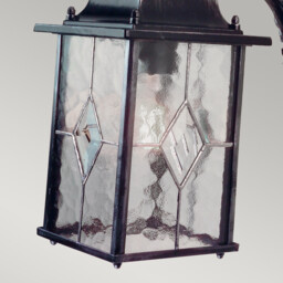 Wexford 1 Light Outdoor Wall Lantern Light Black Silver IP43, E27 - thumbnail 3