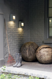 Luna LED 2 Light Outdoor Wall Light Satin Black IP44 - thumbnail 2