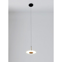 Orion 1 Light Pendant, 8W LED, 3000K, 590lm, Black/Antique Brass, 3yrs Warranty - thumbnail 2