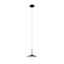 Orion 1 Light Pendant, 8W LED, 3000K, 590lm, Black/Antique Brass, 3yrs Warranty - thumbnail 1