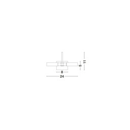 Dritto 2 Light Bathroom Wall Lamp Opal Glass Chrome Aluminium G9 IP44 - thumbnail 3