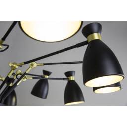 Retro 12 Light Multi Arm Ceiling Pendant Black, Copper, E14 - thumbnail 2
