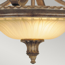 Stirling Castle 2 Light Semi Flush Ceiling Light British Bronze, E27 - thumbnail 5