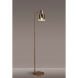 Ghent Floor Lamp, 1 Light E27, Mocha / Smoke Fade Glass - thumbnail 3
