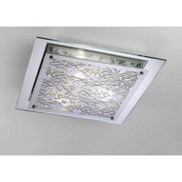 Roveta Flush Ceiling/Wall Lamp 3 Light E27 Polished Chrome - thumbnail 2
