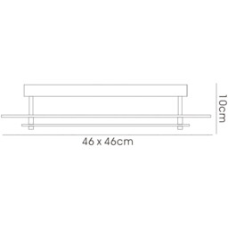 Roveta Flush Ceiling/Wall Lamp 3 Light E27 Polished Chrome - thumbnail 5