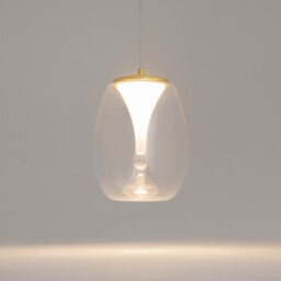 Splash Modern Dome Pendant Ceiling Light Gold 3000K 620lm Glass Shade - thumbnail 5