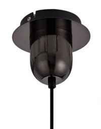 Yorktown Dome Ceiling Pendant E27 With 30cm Globe Glass, Black Chrome, Matt Black, Smoked, Clear - thumbnail 5