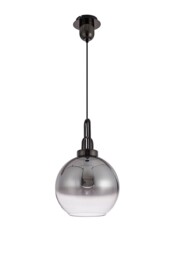 Yorktown Dome Ceiling Pendant E27 With 30cm Globe Glass, Black Chrome, Matt Black, Smoked, Clear - thumbnail 3