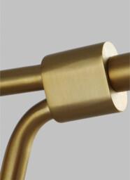 Joan 1 Light Dome Wall Light, Midnight Black, Burnished Brass, E27 - thumbnail 3