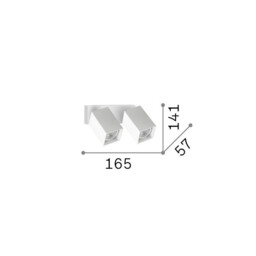 Dynamite Square Twin Ceiling Spotlight Brass 2x GU10 - thumbnail 2