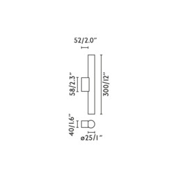 Calma Bathroom Wall Lamp Wood S14D IP44 5W - thumbnail 2