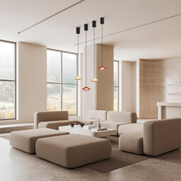 Piccola 13cm Rise & Fall Pendant, 5W LED, 3000K, 550lm, Orange, 3yrs Warranty - thumbnail 5