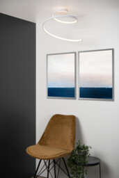 Maxence Modern Flush Ceiling Light - Ø 46cm - LED Dim. - 1x24W 3000K - 3 StepDim - White - thumbnail 5