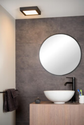 Brice-Led Modern Flush Ceiling Light Bathroom - LED Dim. - 1x20W 3000K - IP44 - Black - thumbnail 5