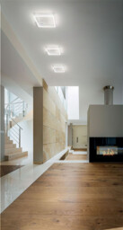 Bard Integrated LED Semi Flush Light White Glass - thumbnail 2