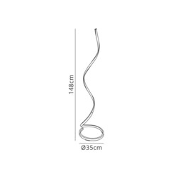 Nur Floor Lamp 22W LED 3000K, 1800lm, Dimmable, White, Frosted Acrylic - thumbnail 2