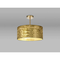 Baymont Antique Brass E27 Semi Flush Fixture With 40cm x 18cm Gold Leaf Shade - thumbnail 2
