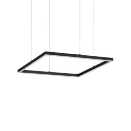 Oracle Slim Non Dim Decorative Square Integrated Pendant Light Black, 3000K, 33W